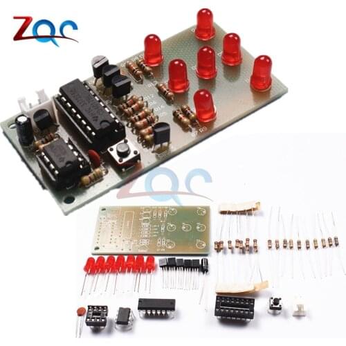Electronic Dice NE555 CD4017 DIY Kit 5mm Red LEDs 4.5-5V ICSK057A Electronic Fun Kit