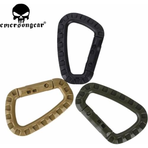 Emerson4PCS Outdoor Placstic D Shape Buckle Camping Climbing Carabiner D Shape Mountaineering Buckle Fast Hang Mini Buckle Hook