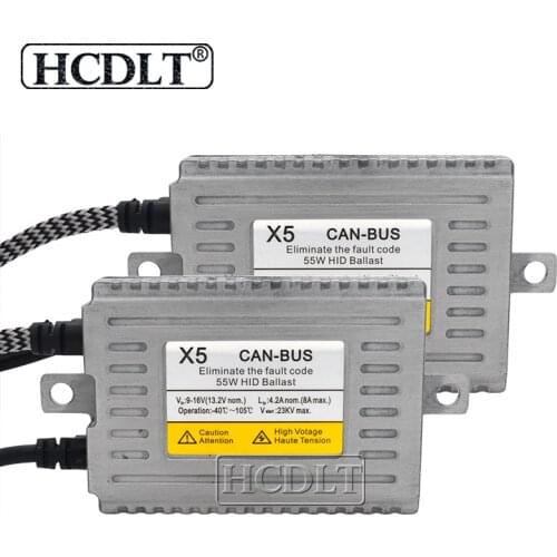 HCDLT Super Canbus 55W DLT X5 AC Xenon Canbus HID Ballast Reator Car Styling Auto Headlight Digital No Error EMC Decoder Ballast