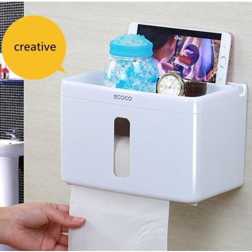 Bathroom Dispenser Tissue Box for Paper Removable Tissue Semi-automatic Switch Bathroom Storage Box Wall-Mounted Organizer Case
