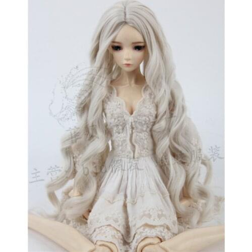 Luodoll Sd bjd doll wig 1/3 in the sub-curling bell lily blue wave 3 points 60cm doll hair