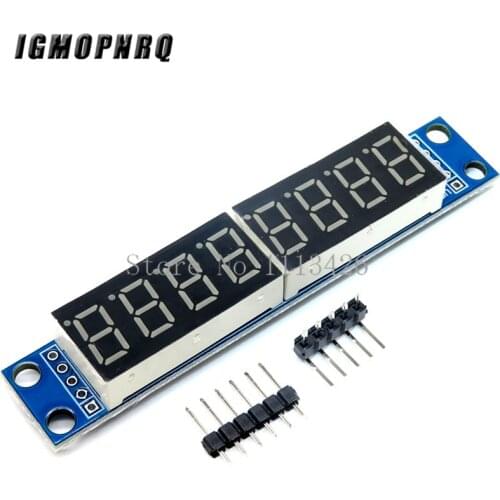 MAX7219 LED Dot Matrix 8 Digit Digital Tube Display Control Module 3.3V 5V Microcontroller Serial Driver 7-segment