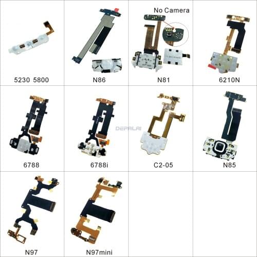 Mobile Phone Flex Cables Replacement Keyboard Joystick Membrane For Nokia 5230 5800 N86 N81 6210N 6788 i C2-05 N97 mini N85