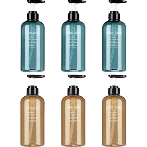 3PCS 300500ml Largecapacity Lotion Subbottling Set Highquality Presstype Shampoo Shower Gel And Conditioner Bottle qualified