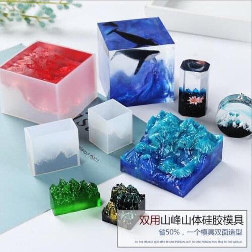 New Transparent Silicone Mould Dried Flower Resin Decorative Craft DIY Mountain snow mountain Mold epoxy resin molds for jewelry