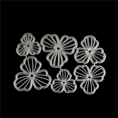 New 6Pcs Flowers Design Metal Cutting Dies For DIY Scrapbooking Album Paper Cards Decor DIY Crafts