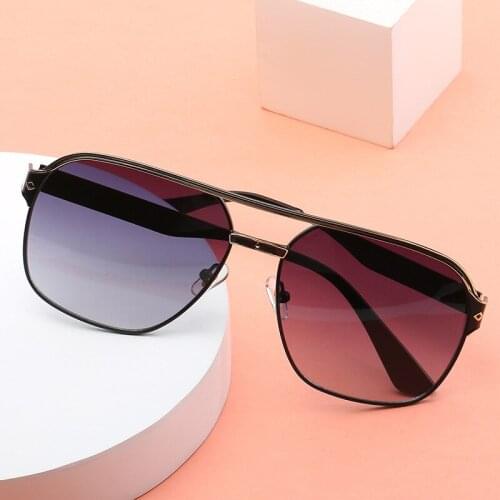 New European and American Double Beam Fashion Trend Sunglasses Mens Hot Sale Ins Style Street Style Womens Sunglasses