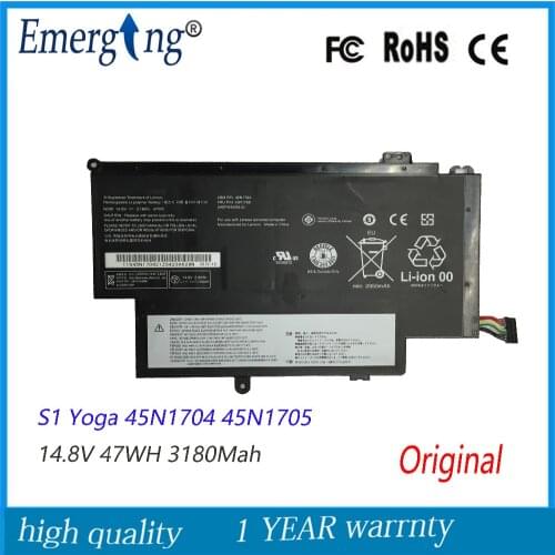 14.8V 47Wh New Original Laptop Battery for Lenovo Thinkpad 12.5" YOGA S1 45N1704 45N1707 45N1705