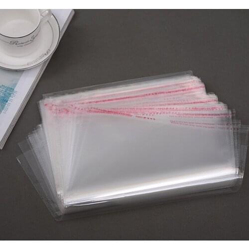 Wholesale 200pcs/lot 28x34cm Transparent Self Adhesive Seal Plastic Bag Clear Jewelry Cosmetics Packaging Plastic Ploy OPP Bag