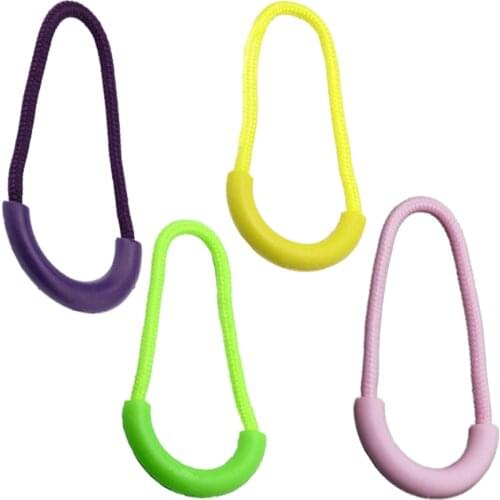 6Pcs Mix Color Plastic Zipper Pull Strap For Backpack Lariat Gym Suit garment Accessories 9 Color