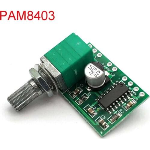 PAM8403 5V Power Audio Amplifier Board 2 Channel 3W W Volume Control / USB Power