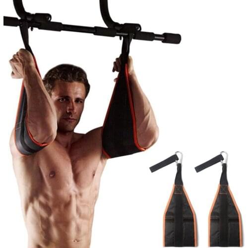 Fitness AB Sling Straps Suspension Rip-Resistant Heavy Duty Pair for Pull Up Bar Hanging Leg Raiser Hand Gripper Strength