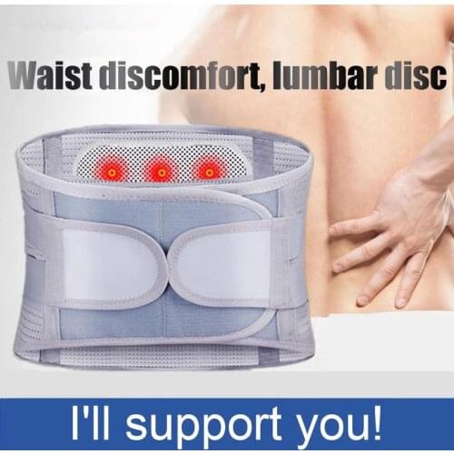 Orthopedic Men Women Lumbar Support Back Brace Belt Tourmaline Self-heating Magnetic Widen Waist Belt Steel Bone Support