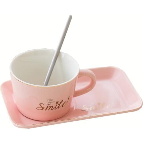 Luxury Ceramic Coffee Tea Cup and Saucer Modern Reusable Coffee Cups and Saucer Set Tasse A Cafe Ceramique Home Drinkware AB50BZ