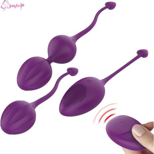 4ps Vagina Tighten Massage Exercise Kegel Balls Vibrating Eggs Silicone Ben Wa Ball Vibrator for Women Erotic Sex Toys for Adult