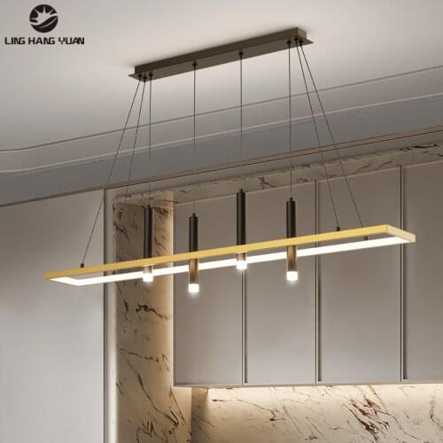 Modern Led Pendant Light 100CM 120CM Home Pendant Lamp for Dining room Kitchen Living room Rectangle LED Chandelier Hanging Lamp
