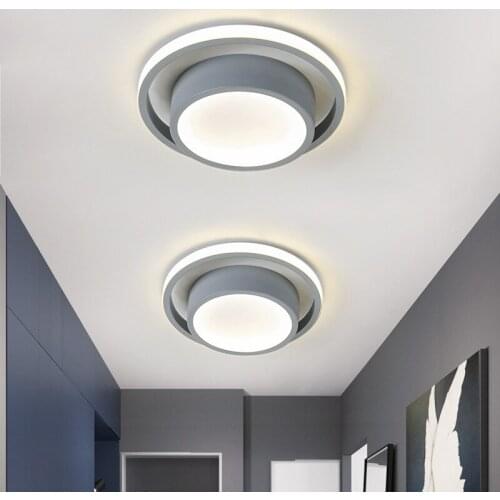 Modern Led Ceiling Lamp For Small Lights Home Bedroom Balcony Corridor lighting Grey White Lustre kitchen fixtures