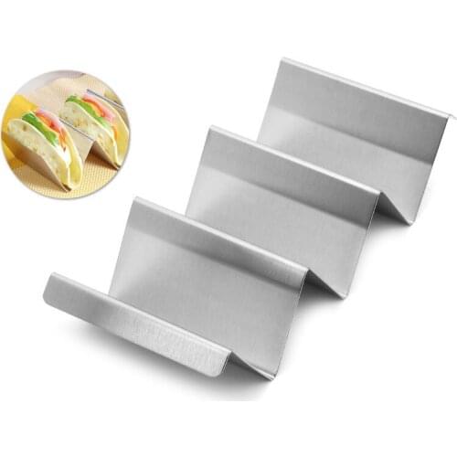 Taco rack W-type V-type stainless steel Mexican taco holder Corn rolls chicken rolls thin pancake rack originality kitchen tools