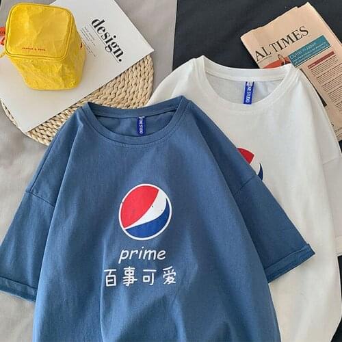 Trend Joker short-sleeved mens tide brand ins casual with five sleeves and Hong Kong wind loose round neck creative T-shirt