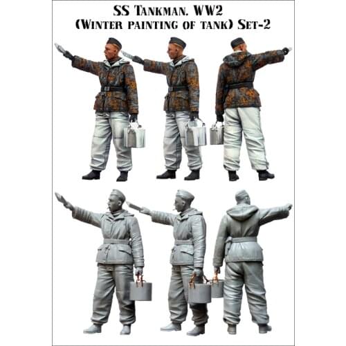 [tuskmodel] 1 35 scale resin model figures kit SS tankman E091