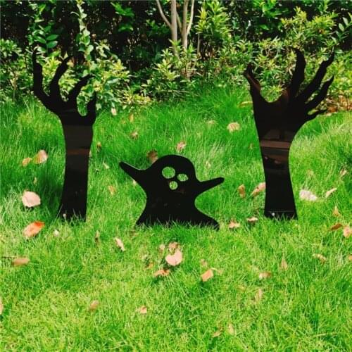 Halloween Garden Decoration Waterproof Halloween Ground Plug Patio Decorative Card for Terrace Backyard Lawn