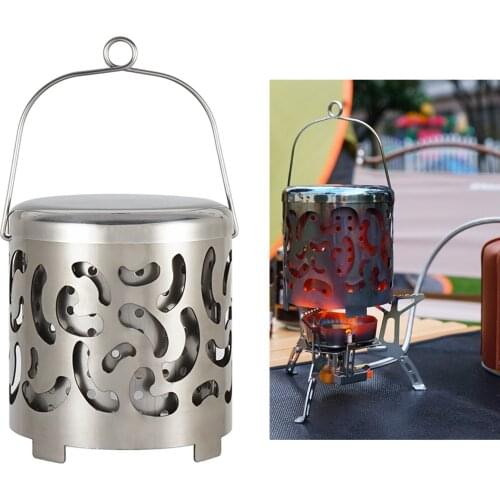 Outdoor Portable Gas Heater Stoves Heating Cover Mini Heater Stainless Steel Gas Oven Burner Camping Stove Warmer