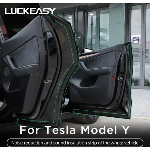 LUCKEASY Auto Functional Product For Tesla Model 3 Model Y 2017-2021 Fully Car Noise Reduction Soundproof Strip
