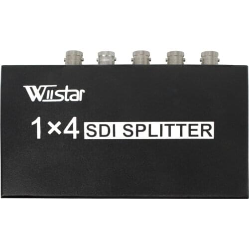 Wiistar SDI Splitter 1x4 Multimedia Split Extender Full HD 1080P SDI 4 Ports Splitter SD-HD 3G-SDI for TV SDI Camera