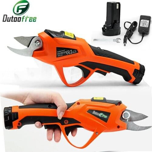 1 Set 3.6V Li-ion Cordless Electric Pruner Power Tools Pruning Shears Garden Pruning Tools Cutter Electric Fruit Pruning Tool