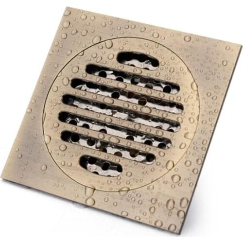 1PC Drains Bathroom Floor Drain Shower Floor cover Antique Brass Shower Drain Bathtub Shower Drains