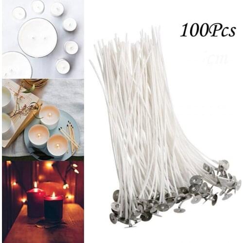 100pc Pure Cotton Core Candle Wicks 2.5-7cm DIY Candle Making Pre-waxed Oil Wicks Wedding Party Celebration Show Stage Supplies