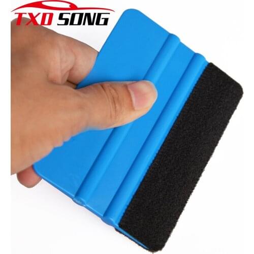 2PCS Blue Felt Squeegee Vinyl Film Wrap Tool Fabric Scraper Tinting Tools Window Glass Wash Tools Auto Car Cleaning Tools