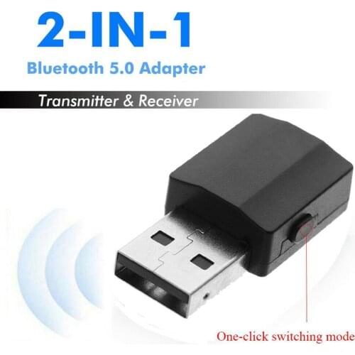 2 in 1USB Adapter Wireless USB AUX Bluetooth Car Mini Receiver Bluetooth Audio Bluetooth Adapter 5.0 Adapter Music Speakers D2C8