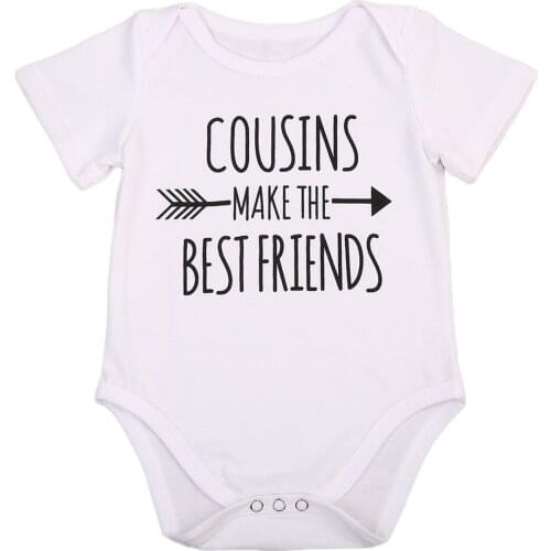 2018 Fashion Letter Cotton Simple Toddler Infant Baby Boy Girl Bodysuit Jumpsuit Clothes Sunsuit Outfits