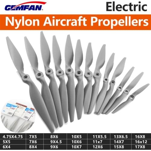 4pcs/lot Gemfan Apc Nylon Propeller 4.75X4.75/5X5/6X4/6X5.5/7X5/7X6 Props For RC Model Airplane