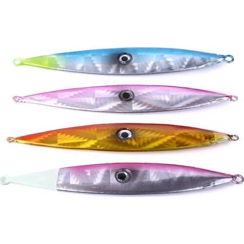 4Pcs Hard Metal Jig Sea Fishing Lure Spoon Bait 120g 15.5cm Sinking Lead Bait Slice Jiging Lure