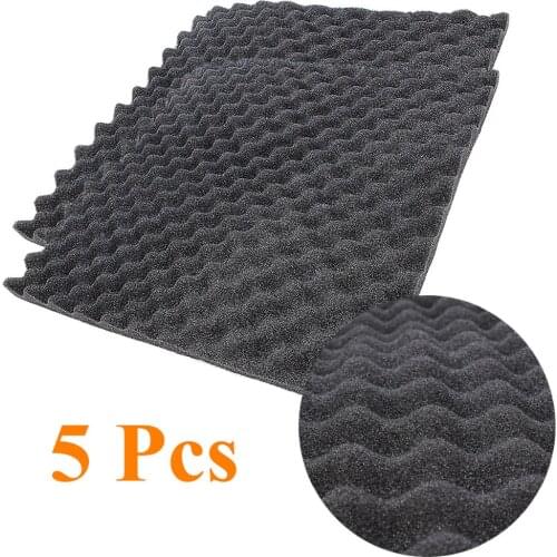 5pcs 50x50cm SoundProof Thickness 1.5cm Black Acoustic Foam Treatment Sound Proofing Sound-absorbing Cotton For Recording Studio