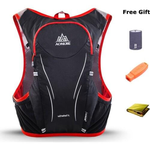 AONIJIE E906 5L Hydration Backpack Rucksack Pack Bag Vest Harness Water Bladder Hiking Camping Running Marathon Race Sports Sets