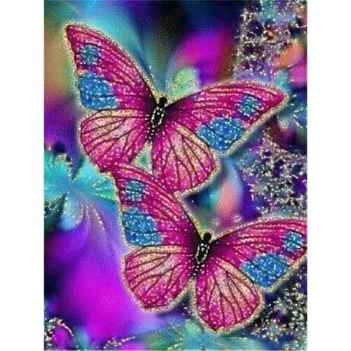 Butterfly And Flower Printed Fabric 11CT Cross Stitch Complete Kit Embroidery DMC Threads Hobby Knitting Painting Stamped