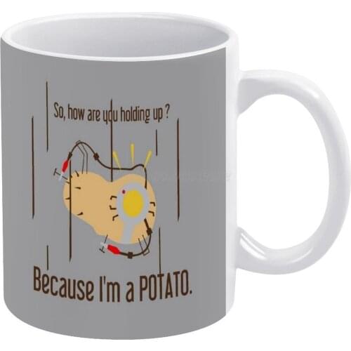 LIfe As A Potato White Mug Ceramic Mug Creative Mug Portal Portal 2 Glados Cool Nerd Geek Games Game Gaming Potato