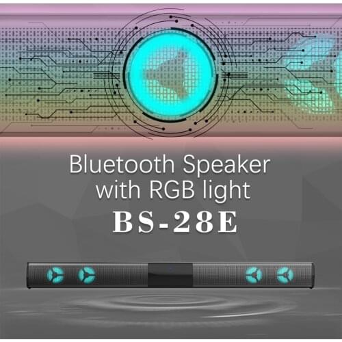 BS-28E Bluatooth Wireless Speaker 3D Stereo FM Radio Sound Box 3.5mm Subwoofer Split Foldable Soundbar For Computer TV