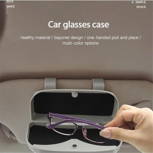 Car Glasses Case Sunglasses Storage Box 4 Colors Auto Interior Accessories Glasses Holder Sun Visor Automobiles