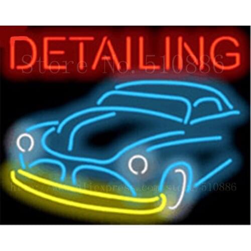 Detailing decoration Car Glass Tube Car neon sign Businese Handcrafted Automotive Shop Store Signs Signboard Signage 19"x15"