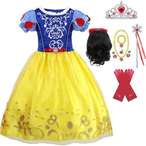 Children Girl Snow White Dress Princess Costume Kids Baby Birthday Halloween Party Fancy Dresses for Girls Cosplay Gown