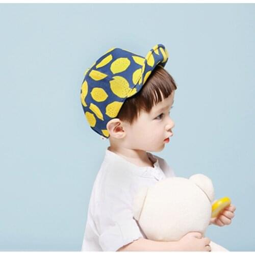New Style Kids Baby Baseball Cap Korean Version Soft Rim Fruit Print Lemon Boy Girl Hip-Hop Caps Outdoor Children Snapback Hats