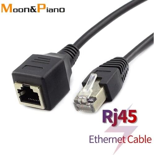RJ45 Ethernet Cable Male to Female for PC Computer Laptop Router 0.3m 0.6m 1m 1.5m Cord RJ 45 Black Network Cables