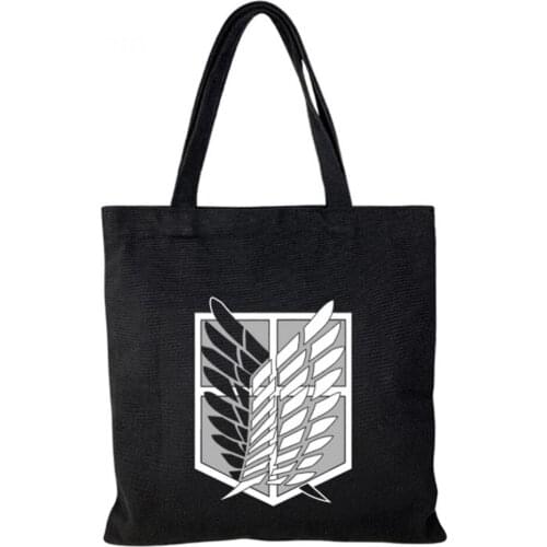 2018 New Arrival Japanese Anime Attack on Titan Cosplay Props Canvas Backpack Schoolbag Computer Package Cosplay Accessories