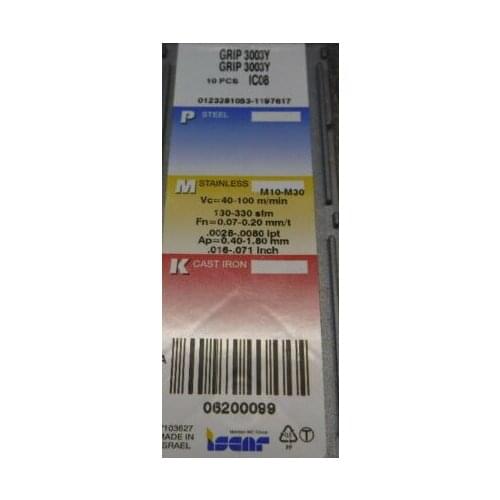 ORIGINAL 10PCS CARBIDE INSERT GRIP3003Y IC08