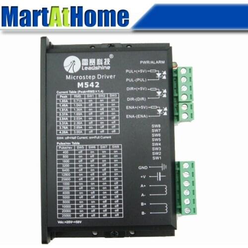 Leadshine M542 CNC Router Stepper Driver 4.2A 50 V DC 300 KHz for 2/4-phase hybrid Stepping Motors #SM024 @SD