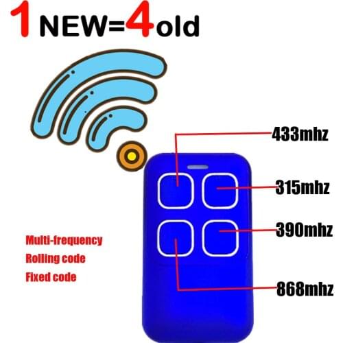 For Multi-Frequency Duplicator Fixed Rolling Code 287-868MHz Garage Door Remote Control Commander Gate Opener Key free shipping